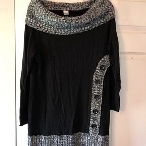 Black sweater tunic